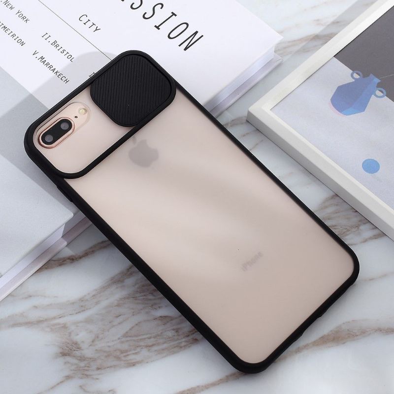 Coque iPhone 8 Plus / 7 Plus transparente avec cache objectif arrière