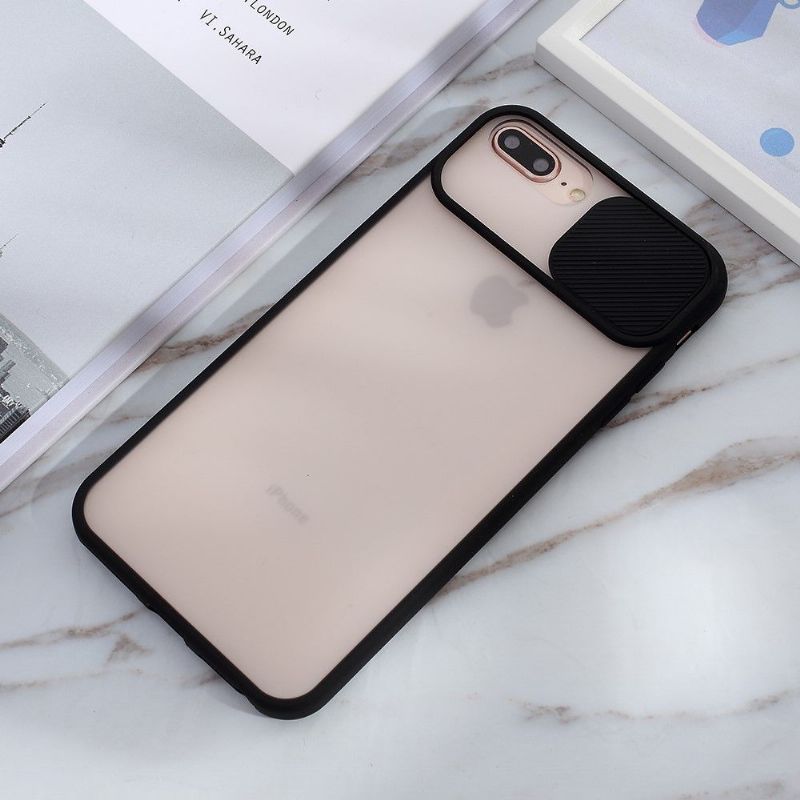 Coque iPhone 8 Plus / 7 Plus transparente avec cache objectif arrière