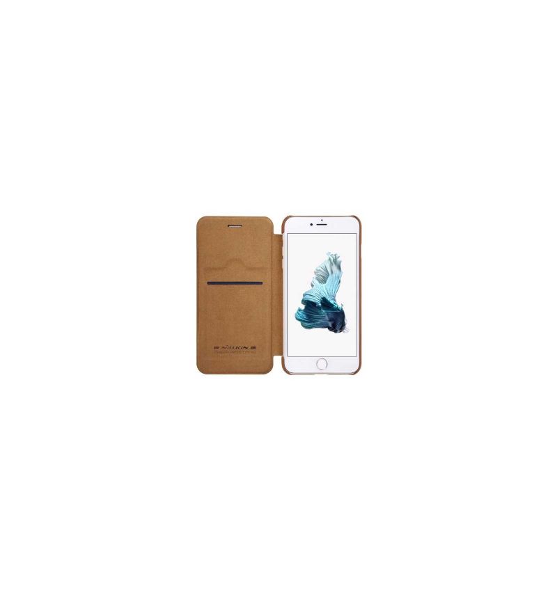 Housse iPhone 8 Plus / 7 Plus NILLKIN Cuir Porte Carte - Havane