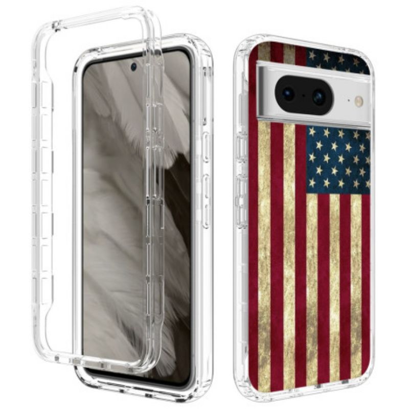 Coque Google Pixel 8 Renforcée Drapeau Américain