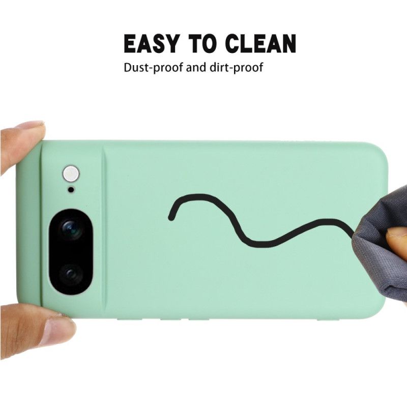 Coque Google Pixel 8 Silicone Liquide avec Lanière