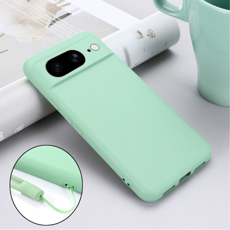 Coque Google Pixel 8 Silicone Liquide avec Lanière