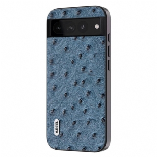 Coque Google Pixel 8 Véritable Cuir Style Autruche