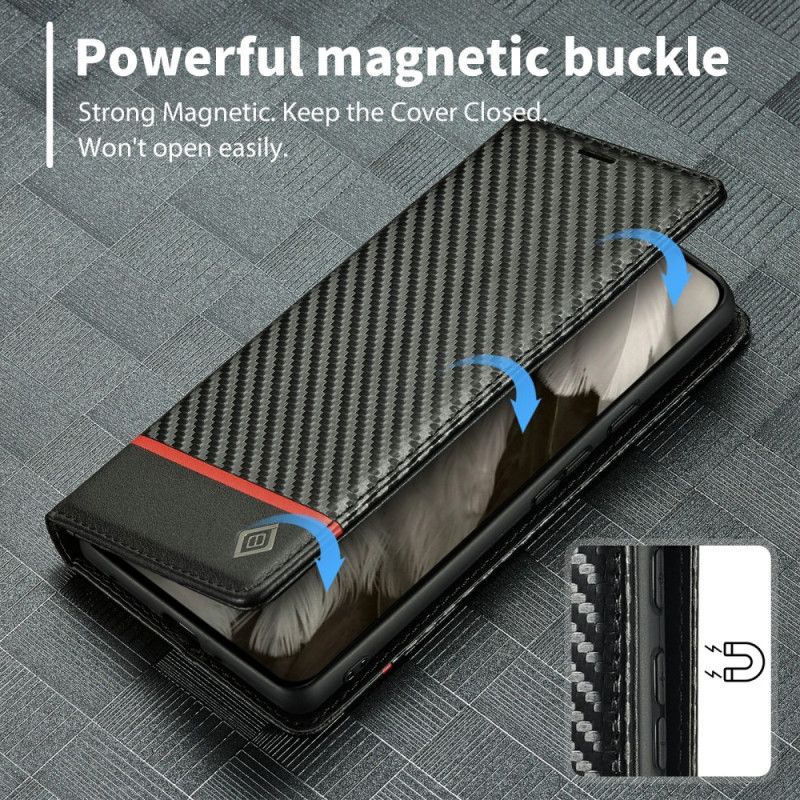 Flip Cover Google Pixel 8 Fibre Carbone LC.IMEEKE