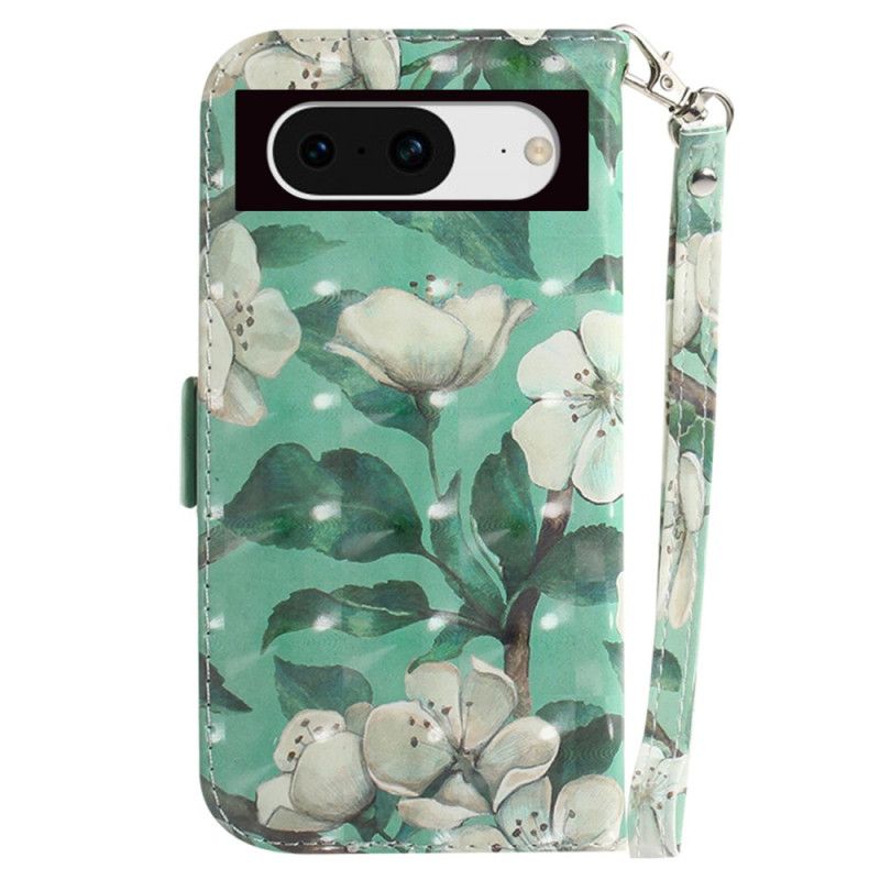 Housse Google Pixel 8 Fleurs Blanches