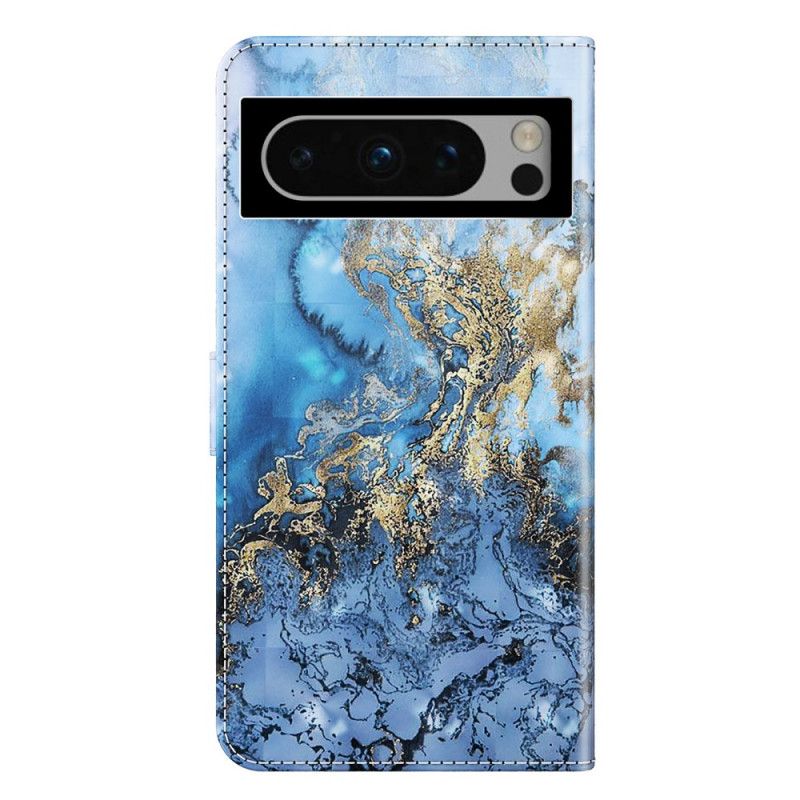 Housse Google Pixel 8 Motif Marbré à Lanière