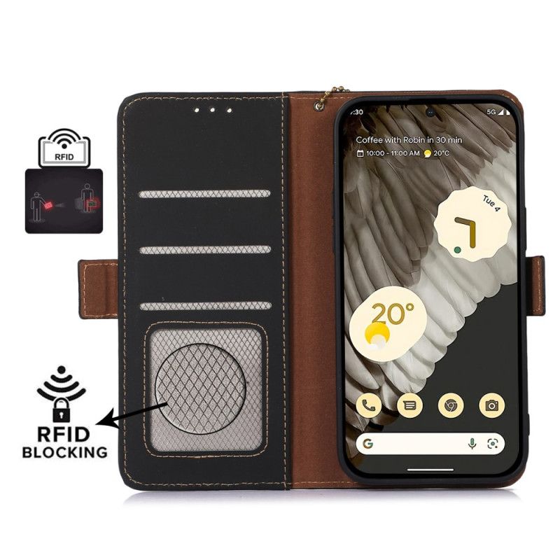 Housse Google Pixel 8 Véritable Cuir RFID