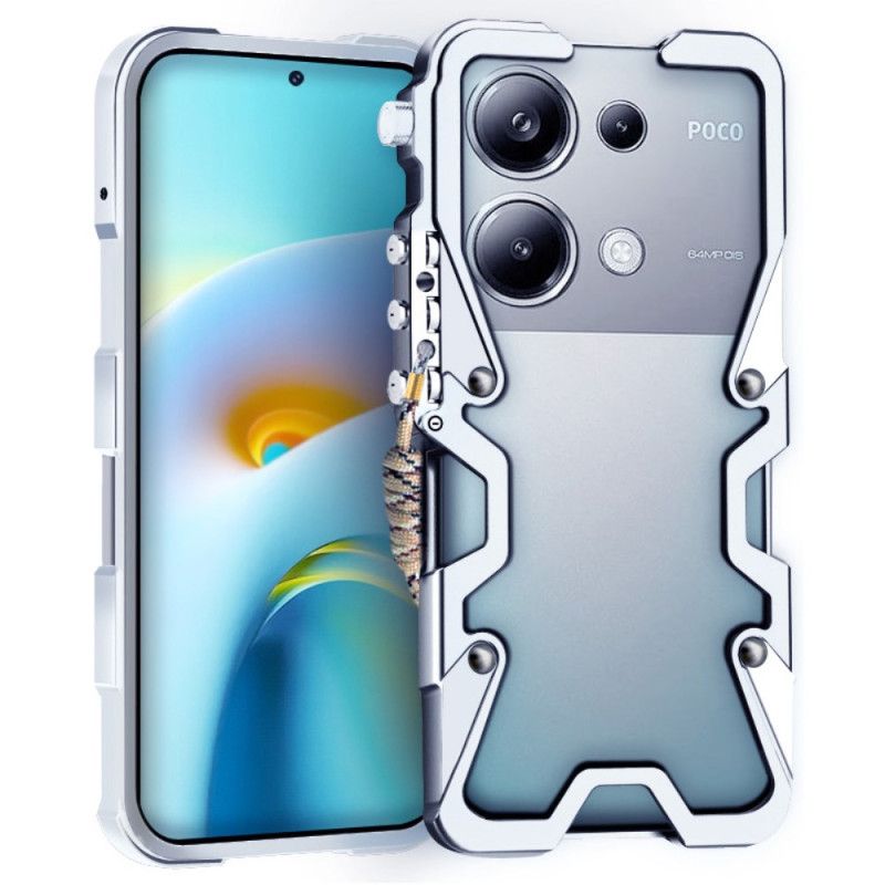 Coque en alliage d'aluminium pour Xiaomi Redmi Note 13 Pro 4G / Poco M6 Pro 4G Alliage d'Aluminium avec Bras Mécanique