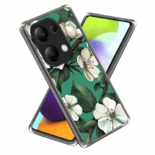 Coque Xiaomi Redmi Note 13 Pro 4G / Poco M6 Pro 4G Fleurs Blanches