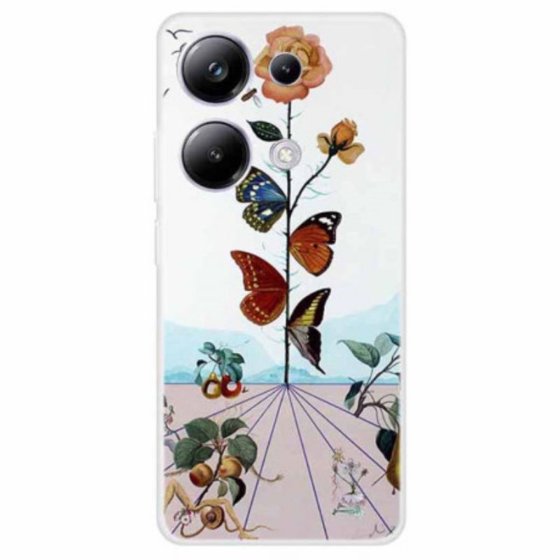 Coque Xiaomi Redmi Note 13 Pro 4G / Poco M6 Pro 4G Fleurs de Papillons