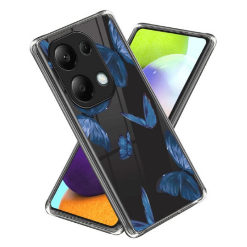 Coque Xiaomi Redmi Note 13 Pro 4G / Poco M6 Pro 4G Papillons Bleus