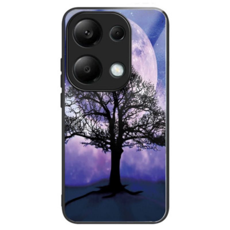 Coque Xiaomi Redmi Note 13 Pro 4G / Poco M6 Pro 4G Verre Trempé Arbre et Lune