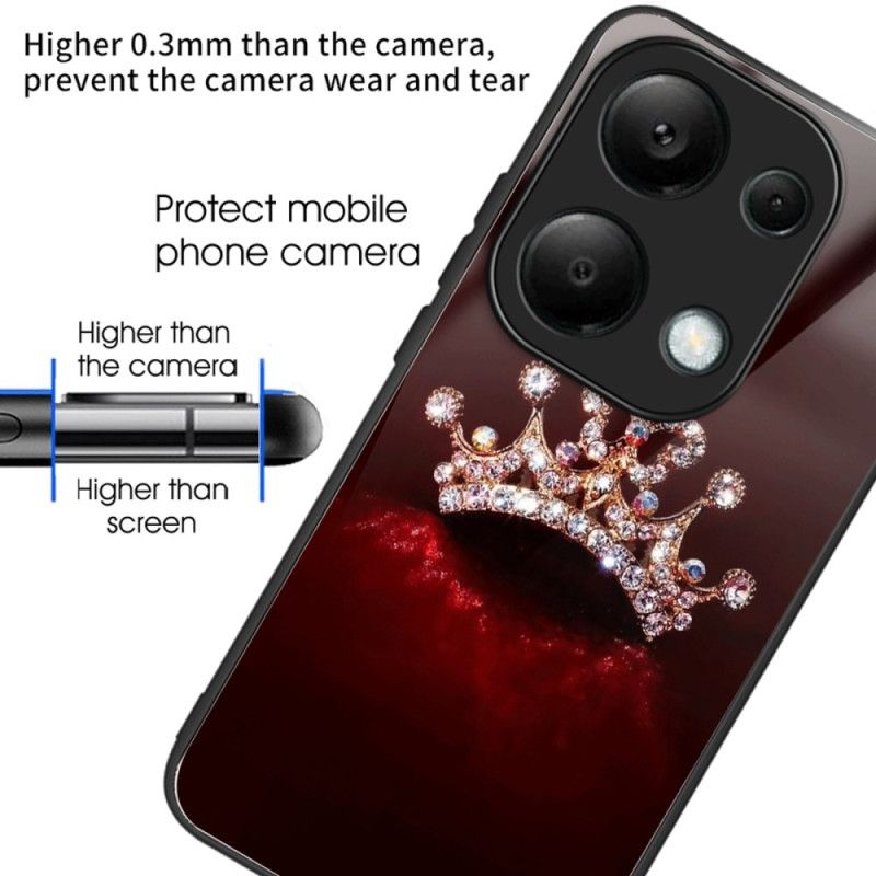 Coque Xiaomi Redmi Note 13 Pro 4G / Poco M6 Pro 4G Verre Trempé Couronne de Diamants