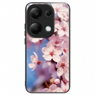 Coque Xiaomi Redmi Note 13 Pro 4G / Poco M6 Pro 4G Verre Trempé Fleurs de Pêcher