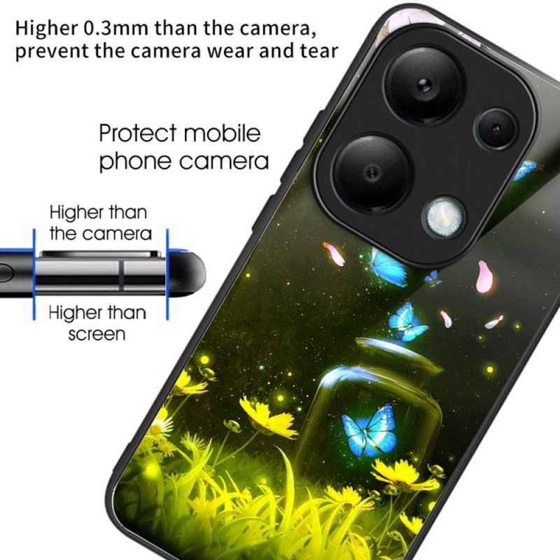 Coque Xiaomi Redmi Note 13 Pro 4G / Poco M6 Pro 4G Verre Trempé Papillon Bouteille