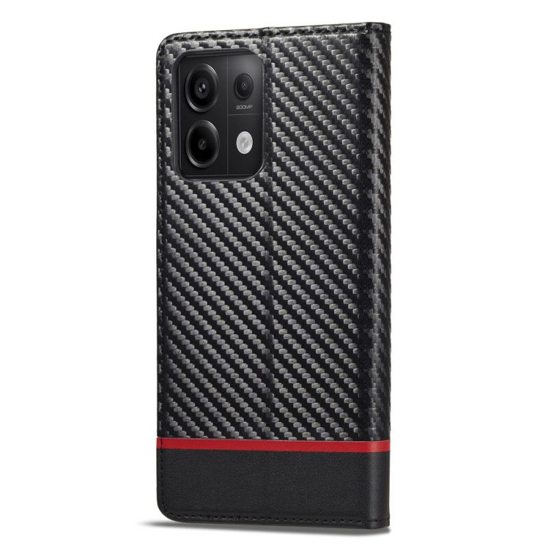 Flip Cover Xiaomi Redmi Note 13 Pro 4G / Poco M6 Pro 4G Fibre Carbone LC.IMEEKE