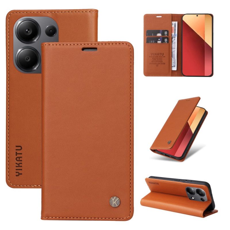 Flip Cover Xiaomi Redmi Note 13 Pro 4G / Poco M6 Pro 4G Magnétique YIKATU