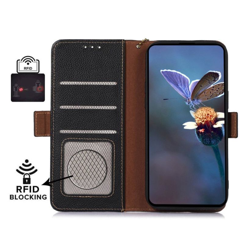 Housse Xiaomi Redmi Note 13 Pro 4G / Poco M6 Pro 4G Cuir Litchi Technologie RFID