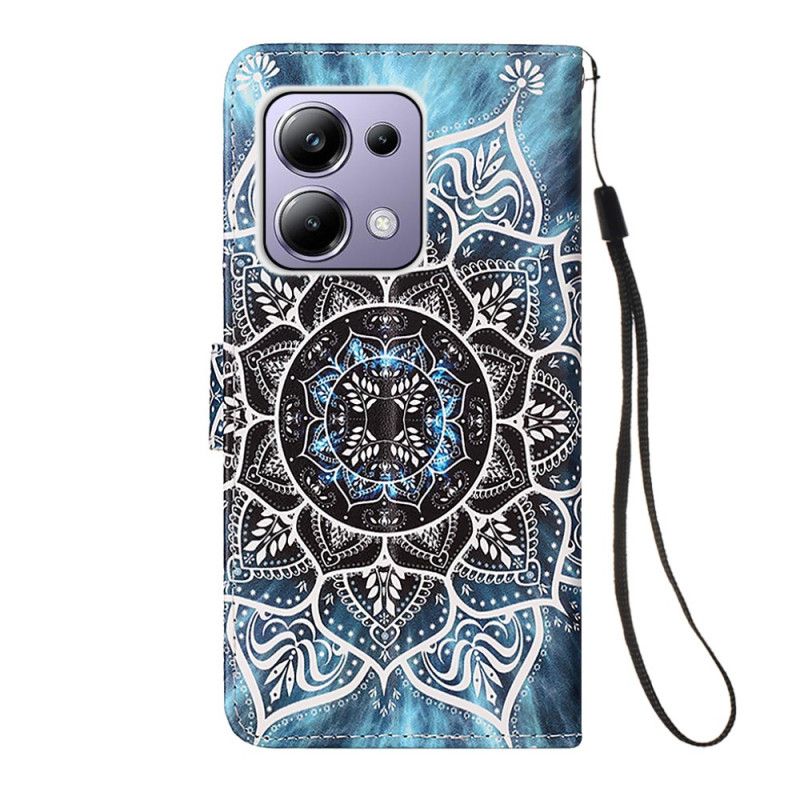 Housse Xiaomi Redmi Note 13 Pro 4G / Poco M6 Pro 4G Fleur Mandala à Lanière