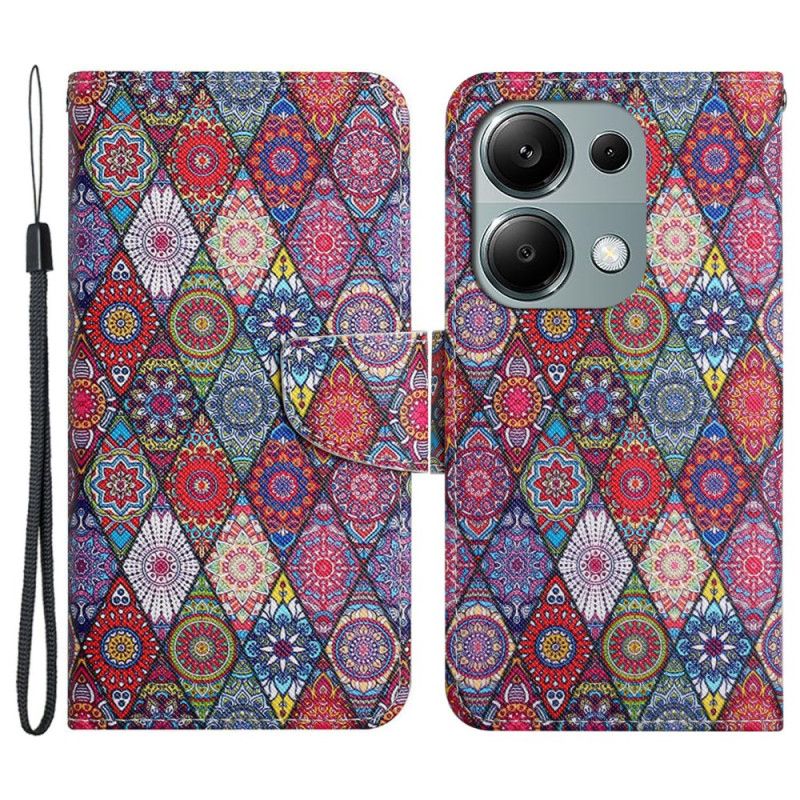 Housse Xiaomi Redmi Note 13 Pro 4G / Poco M6 Pro 4G Kaleidoscope à Lanière