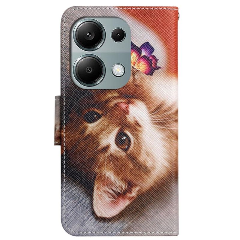 Housse Xiaomi Redmi Note 13 Pro 4G / Poco M6 Pro 4G Papillon et Chat