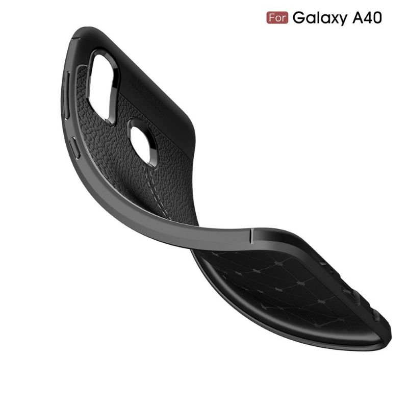 Samsung Galaxy A40 - Coque gel finition simili cuir