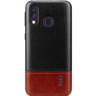 Samsung Galaxy A40 - Coque imak bicolore imitation cuir