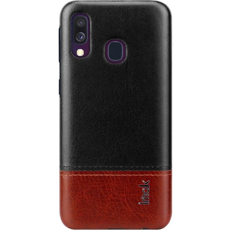 Samsung Galaxy A40 - Coque imak bicolore imitation cuir