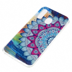 Samsung Galaxy A40 - Coque luminous Mandala Fleur