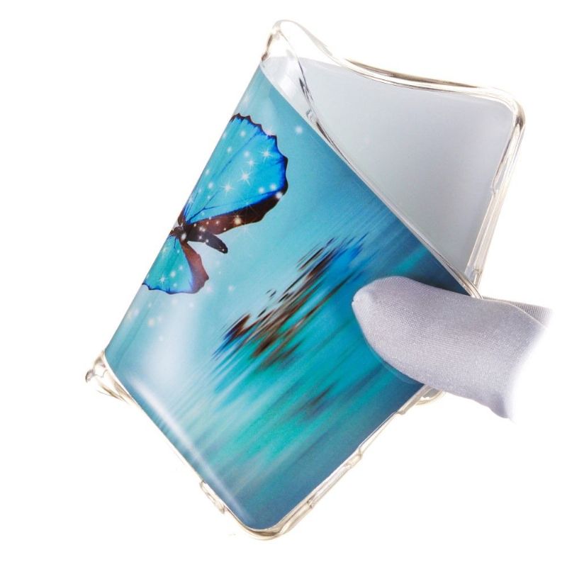 Samsung Galaxy A40 - Coque luminous papillon bleu