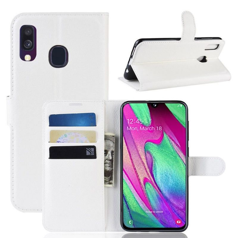 Samsung Galaxy A40 - Housse style cuir porte cartes