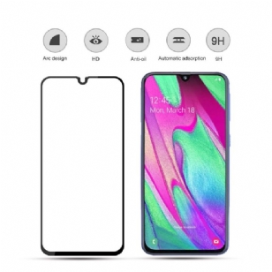 Samsung Galaxy A40 - Protection d’écran en verre trempé full size - Noir