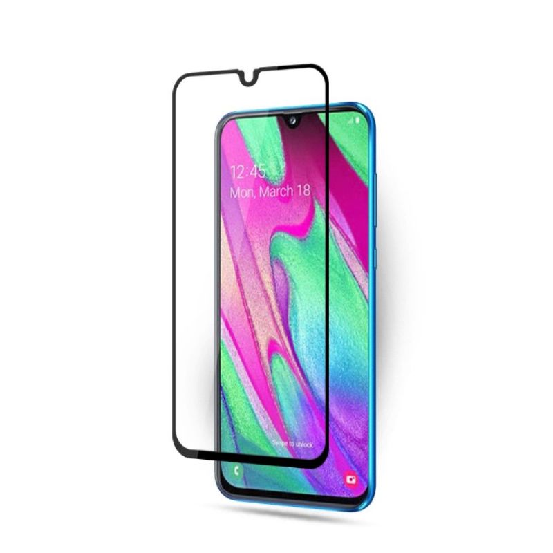 Samsung Galaxy A40 - Protection d’écran en verre trempé full size - Noir