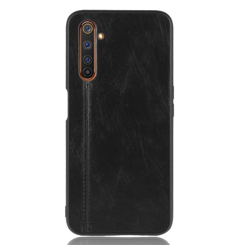 Coque Realme 6 Pro Effet Cuir Coutures