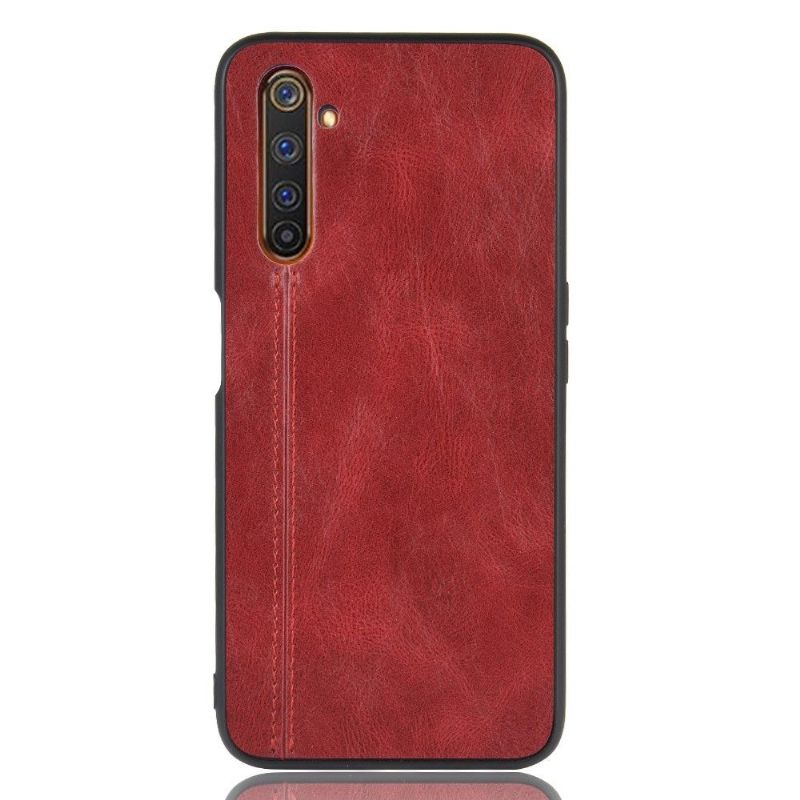 Coque Realme 6 Pro Effet Cuir Coutures