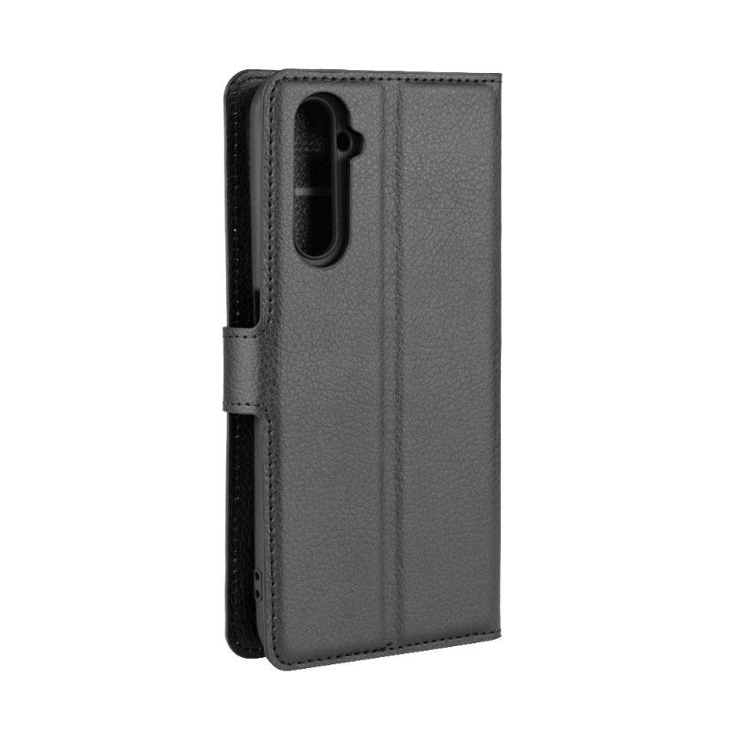 Housse Realme 6 Pro portefeuille style cuir - Noir