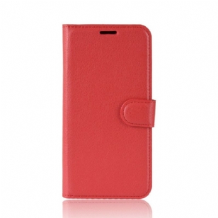 Housse Realme 6 Pro portefeuille style cuir - Rouge