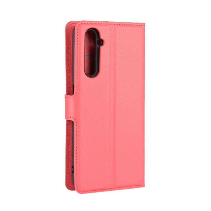 Housse Realme 6 Pro portefeuille style cuir - Rouge