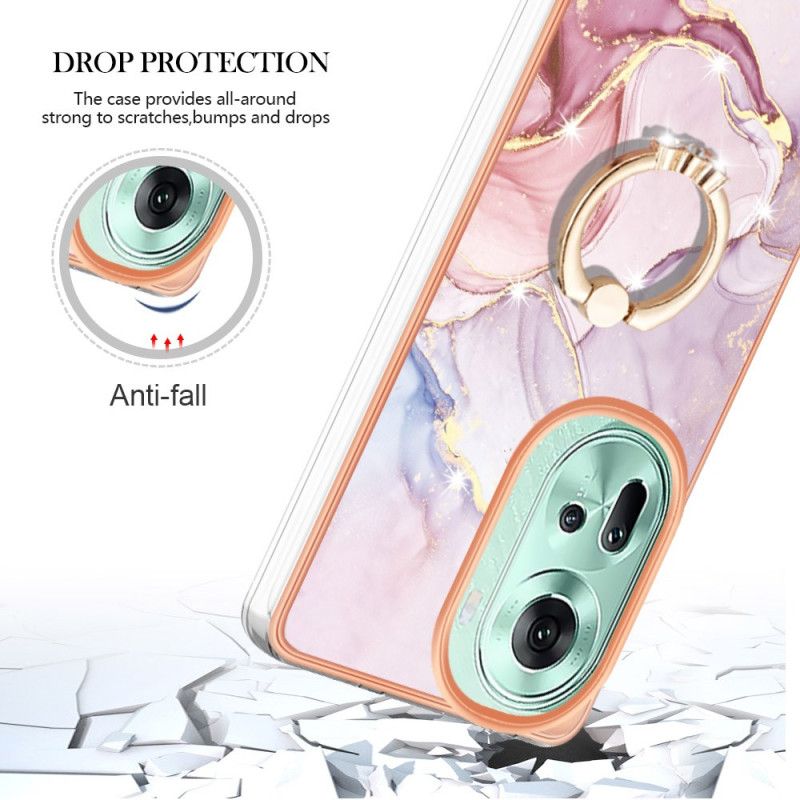 Coque Oppo Reno 11 5G Anneau Support Design Marbre