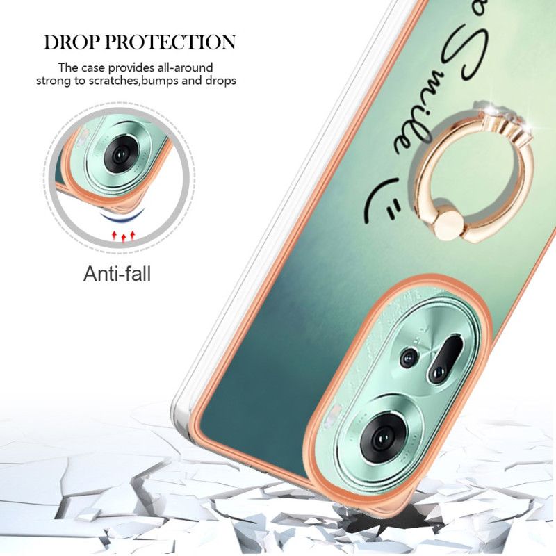 Coque Oppo Reno 11 5G Anneau-Support Keep Smile