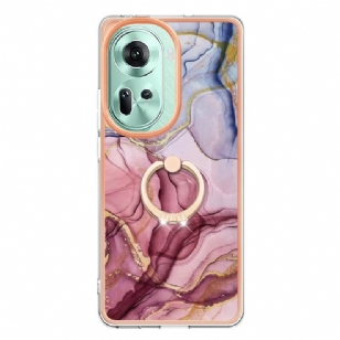 Coque Oppo Reno 11 5G Anneau-Support Marbre