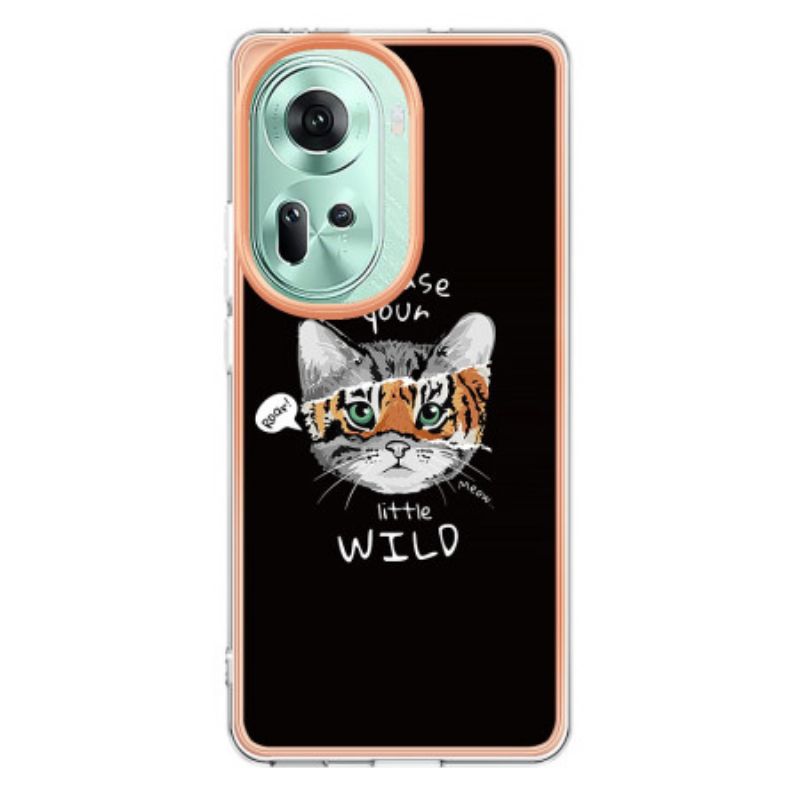 Coque Oppo Reno 11 5G Chat et Tigre