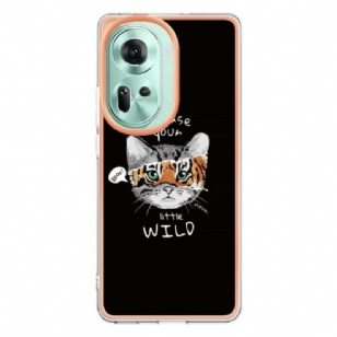 Coque Oppo Reno 11 5G Chat et Tigre