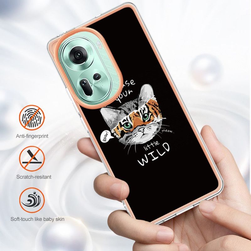 Coque Oppo Reno 11 5G Chat et Tigre