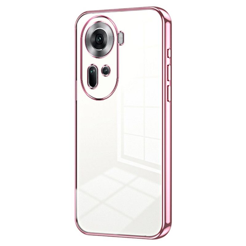 Coque Oppo Reno 11 5G Transparente Rebords Métallisés