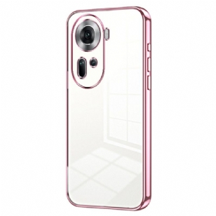 Coque Oppo Reno 11 5G Transparente Rebords Métallisés