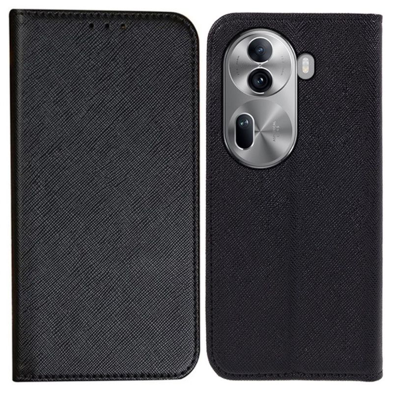 Flip Cover Oppo Reno 11 5G Texture Croisée