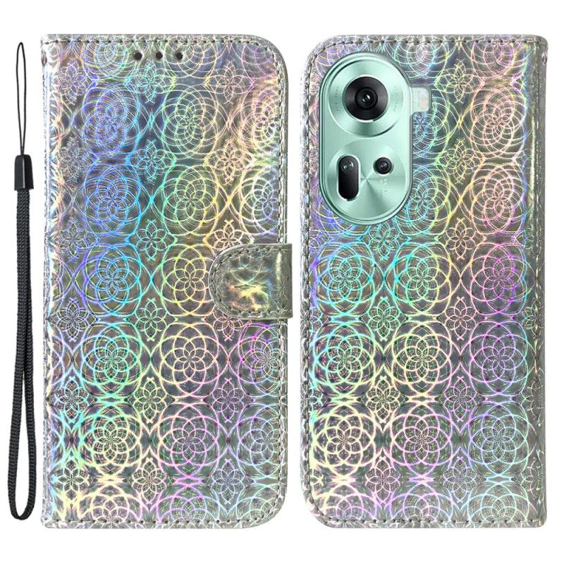 Housse Oppo Reno 11 5G Style Disco à Lanière