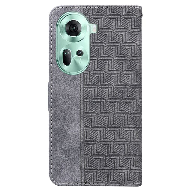 Housse Oppo Reno11 5G Motif Tissé à Lanière