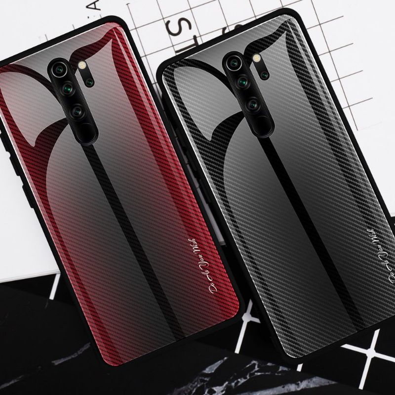 Xiaomi Redmi Note 8 Pro - Coque carbone dos en verre